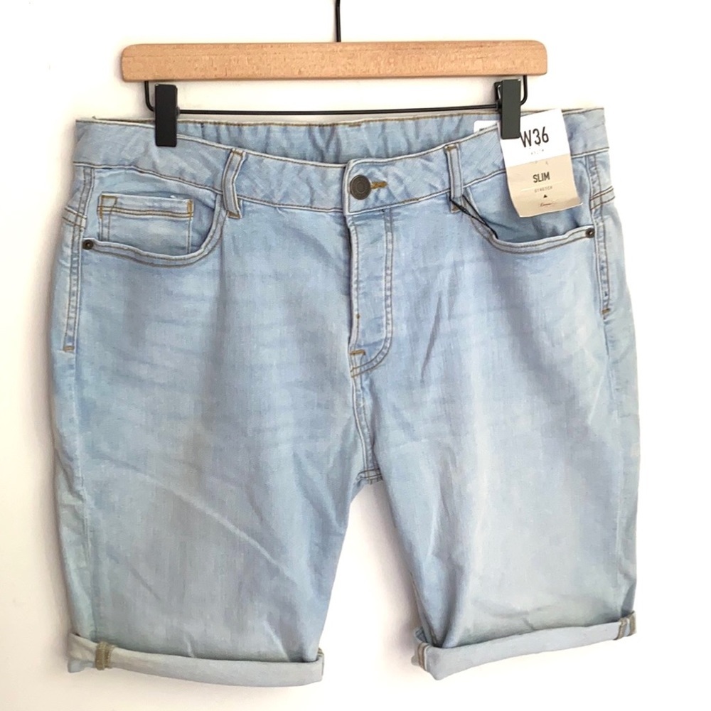 Denim&Co. light blue‎ shorts, Size 36 waist, NWT